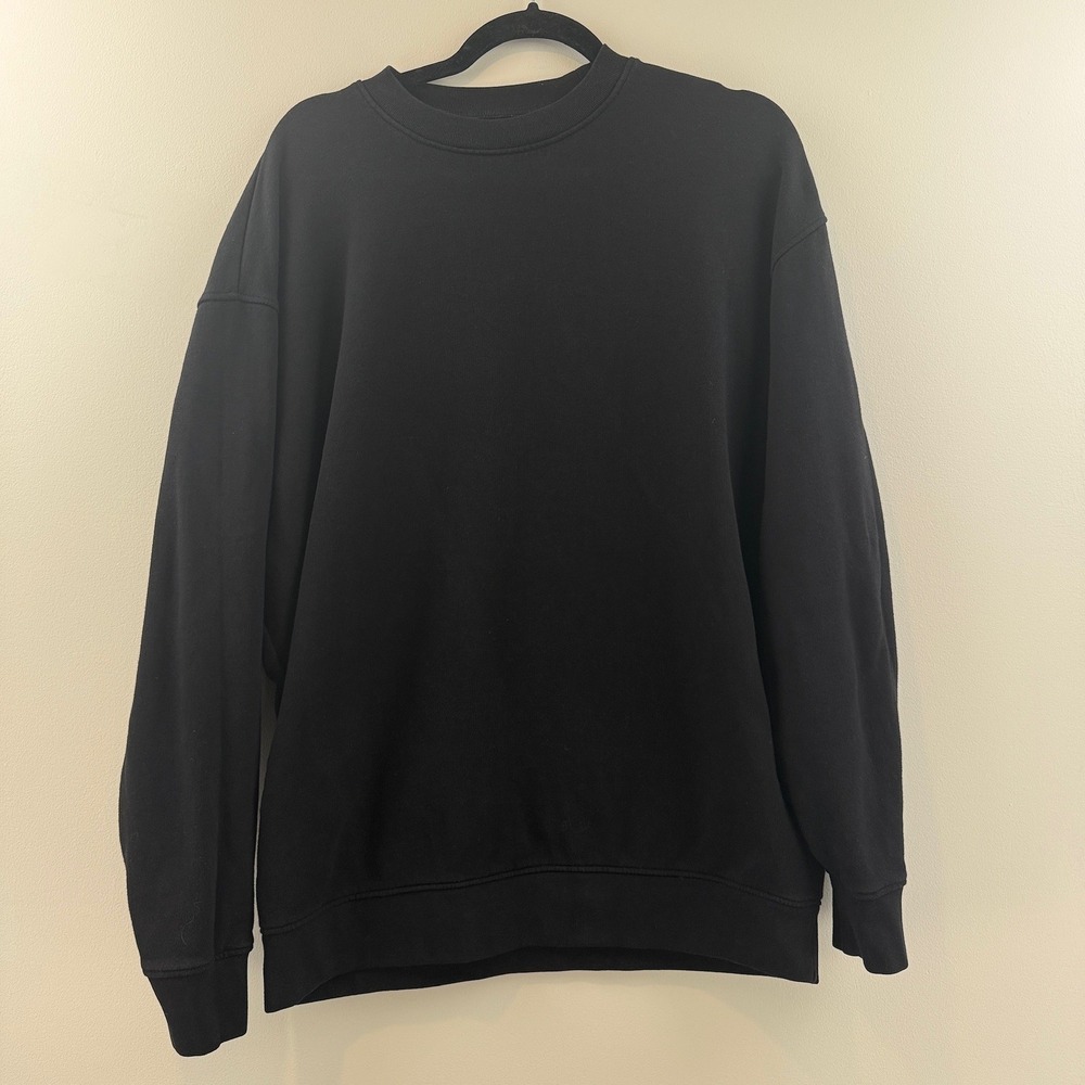MATE Sweatshirt Womens XS/S Normcore Minimalist Organic Cotton Oversized Black